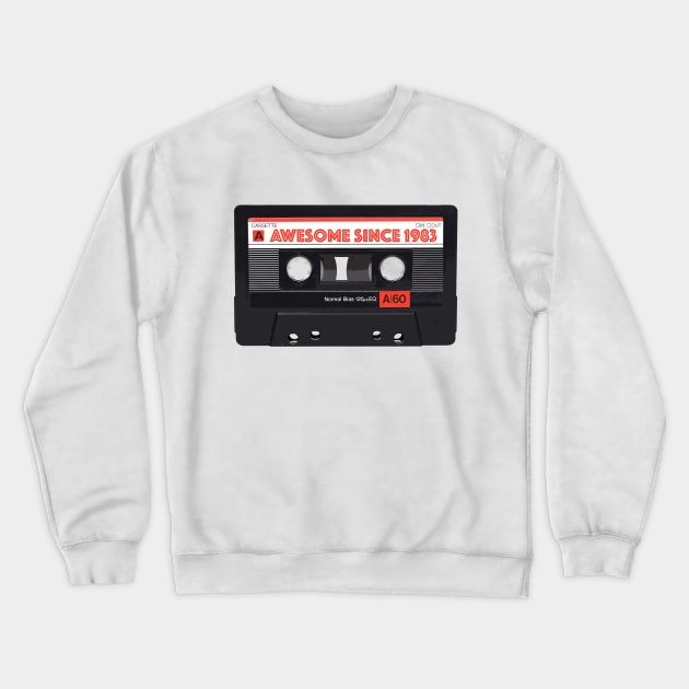 Classic Cassette Tape Mixtape - Awesome Since 1983 Birthday Gift Crewneck Sweatshirt by DankFutura